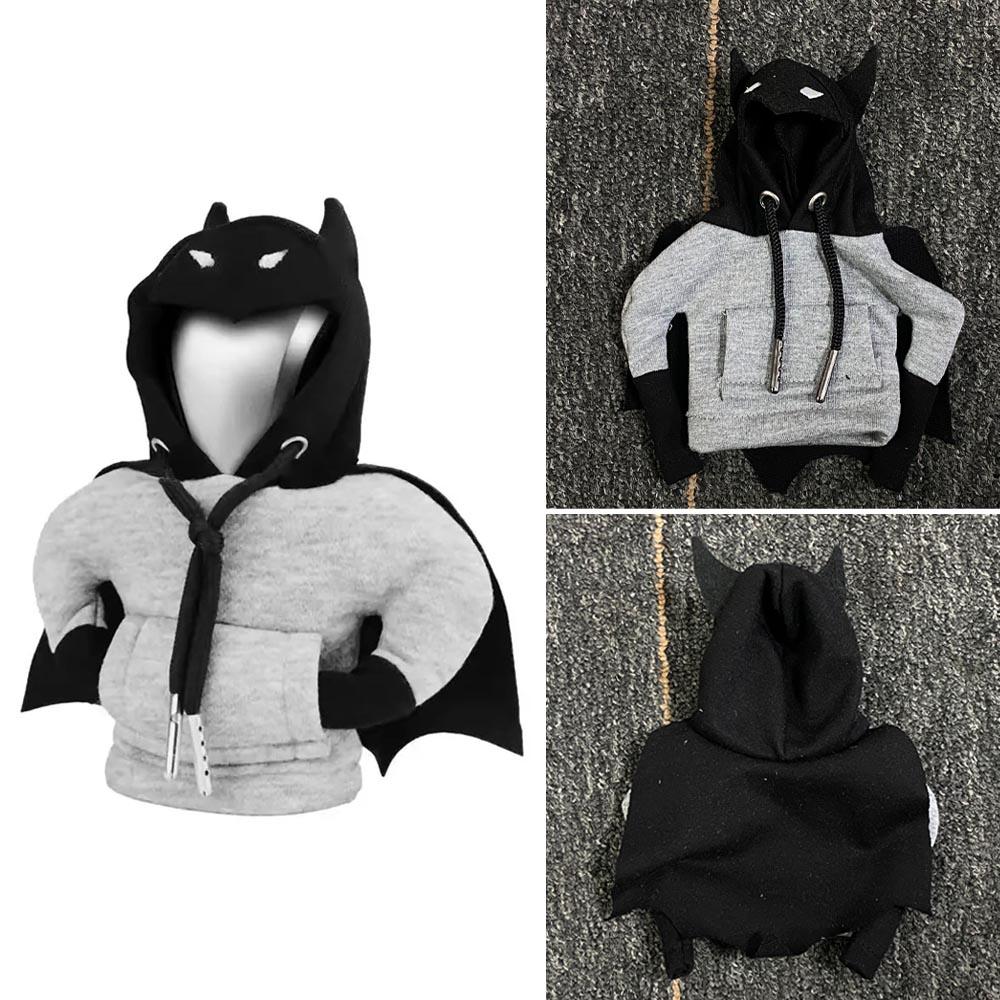 CAER Car Hoodie Handle Cute Shark Frog Bat Cover Short Plush Gear Switch Knob Lever Hoodie Handle Car Interior Accessories