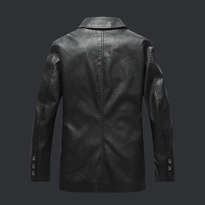 Jacket Men's Autumn and Winter New High-end Men's PU Leather Jacket Top Winter Plus Velvet