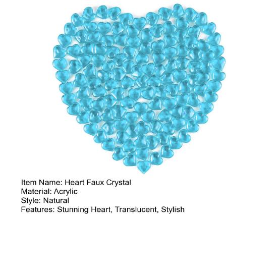 250 шт. акриловые искусственные хрустальные полупрозрачные сердца в форме сердца искусственные драгоценные камни наполнитель для вазы