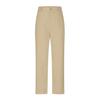 Women Summer Pants Mid-rise Button Zipper Fly Straight Leg Long Trousers with Pockets Solid Color Casual Pants