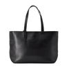 Genuine Tote Bag Waterproof Leather Genuine Leather A4 Size with Zipper Business Commuting Gift [G Leather] Men's (Black, M)