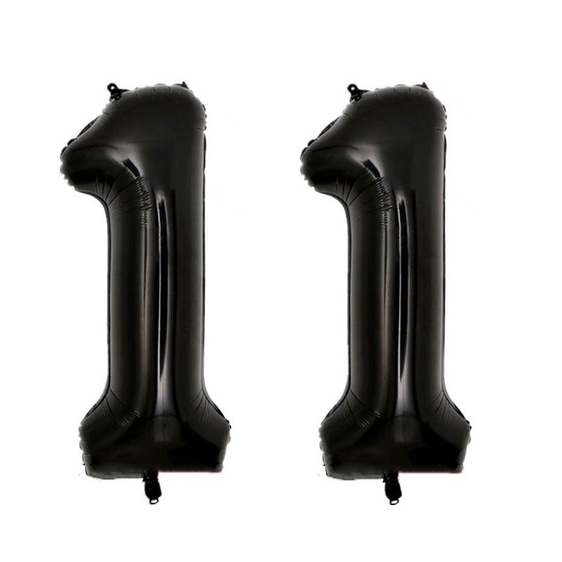 40 Inch Black Figure Foil Number Balloon Anniversary Birthday Party Decoration Adult Bridal Shower Digital Ballon Kids Globo