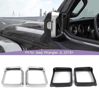 Накладка на декоративную рамку зеркала заднего вида от дождя для Jeep Wrangler JL для JT Gladiator 2018+ Автомобильные аксессуары для экстерьера