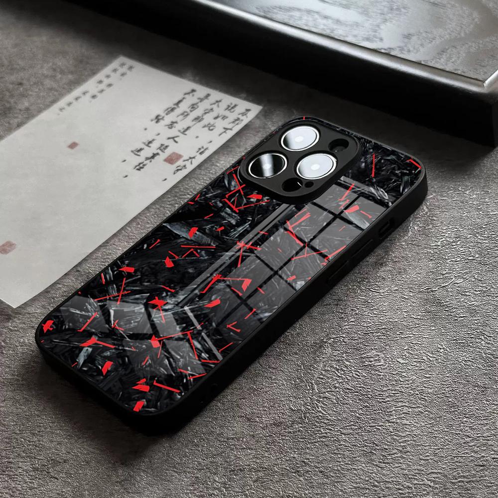 100% Настоящий Кованый Углепластик Чехол Для Телефона Для IPhone 17 Pro Max 14 Pro 15 12 11 13 Mini X XR XS 16 Plus SE Стеклянная Крышка