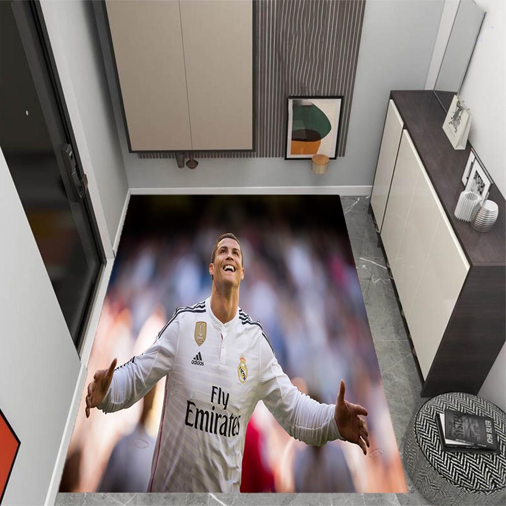 Cristiano Ronaldo's Portugal Jersey Floor Rug Office Rug Suitable for Game Room Study room Kitchen Living Rooms Anti-slip Rug Office home decor