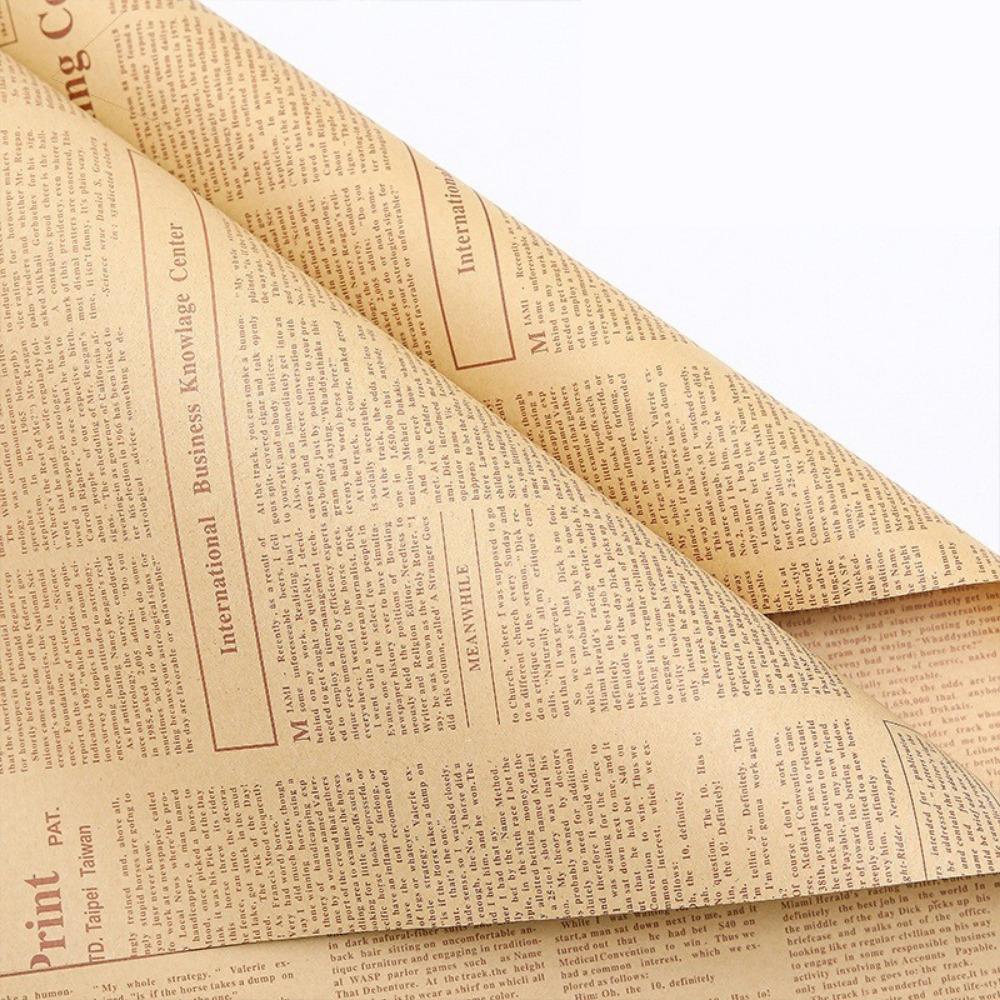45Pcs Vintage Newspaper Wrapping Paper Double Sided Gift Wrapping Paper  Valentine's Day