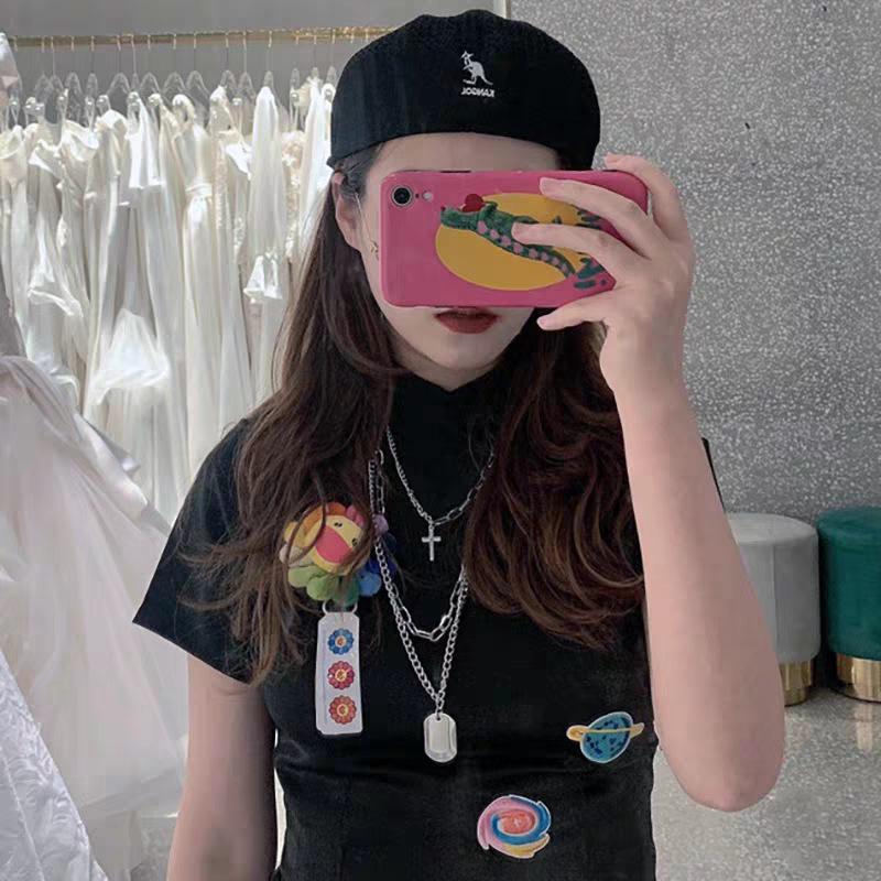 Ожерелье с подвеской в стиле хип-хоп в стиле Харадзюку: Многослойные модные украшения для мужчин и женщин, вдохновленные стилем интернет-знаменитостей.