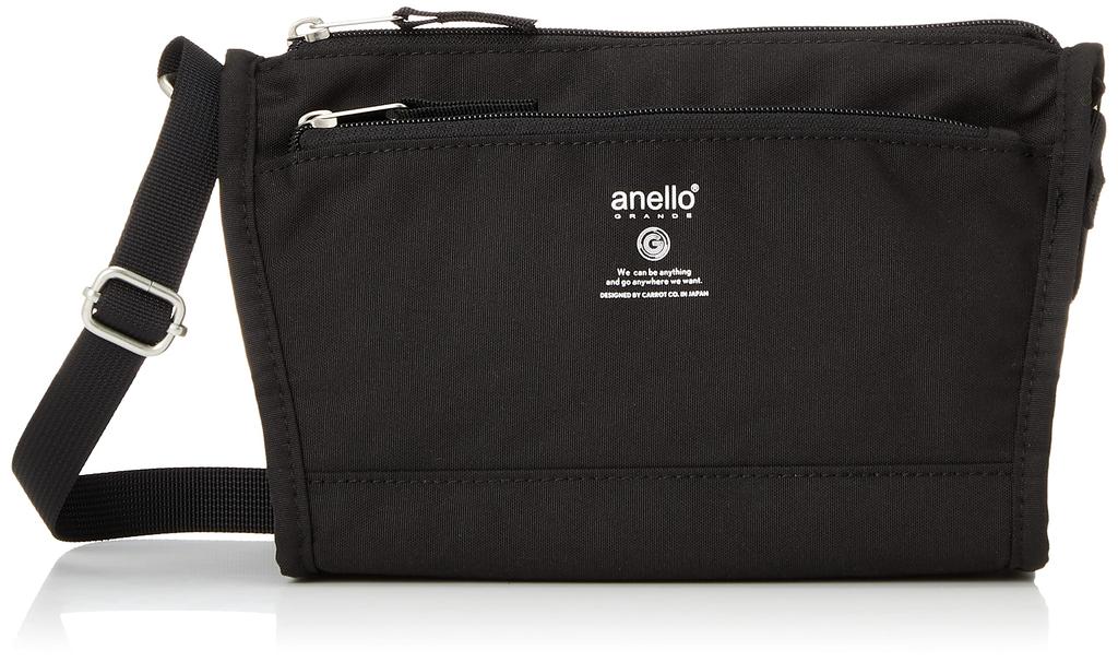 Anello Grande CABIN GTM0173Z Mini Shoulder Bag, Lightweight, Water-Repellent, and with Multiple Storage Spaces, Dark Black