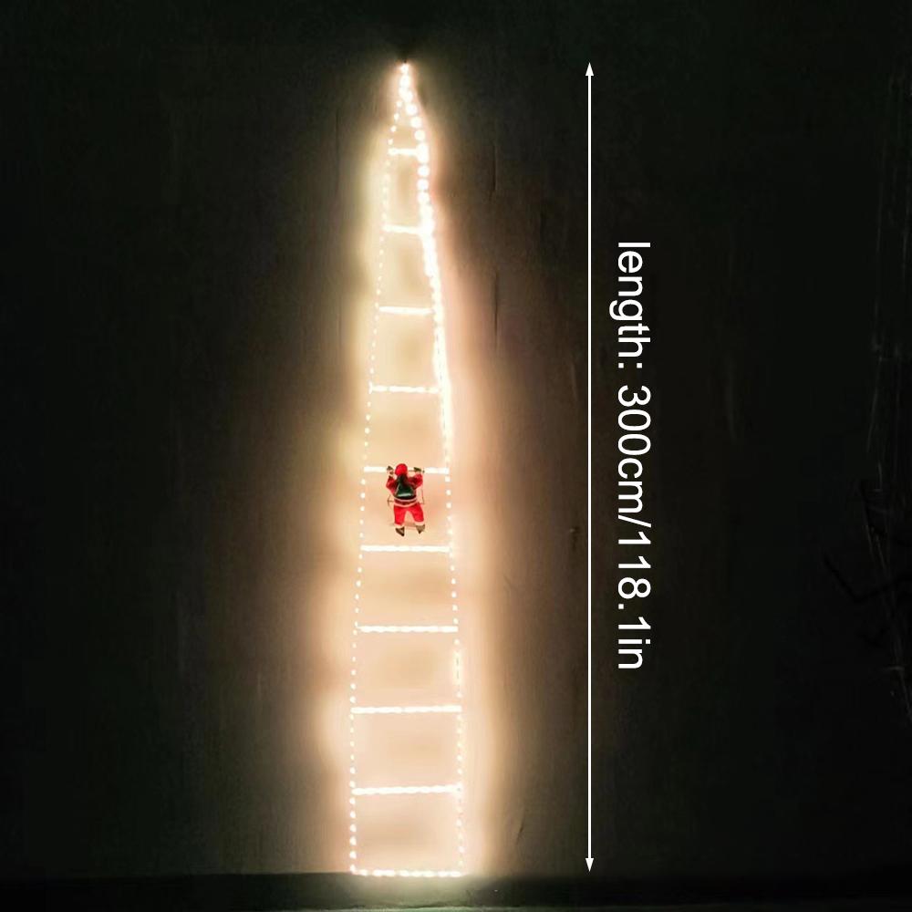 LED Colorful Ladder String Lights Santa Claus Climbing Ladder Christmas Decoration Tube Lights for Holiday Setup
