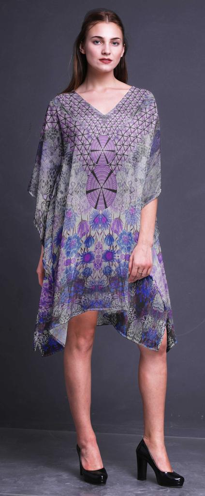 Phagun Ladies Plus Size Kaftan Summer Wear Beach Coverup Kimono Kaftan-4X-5X