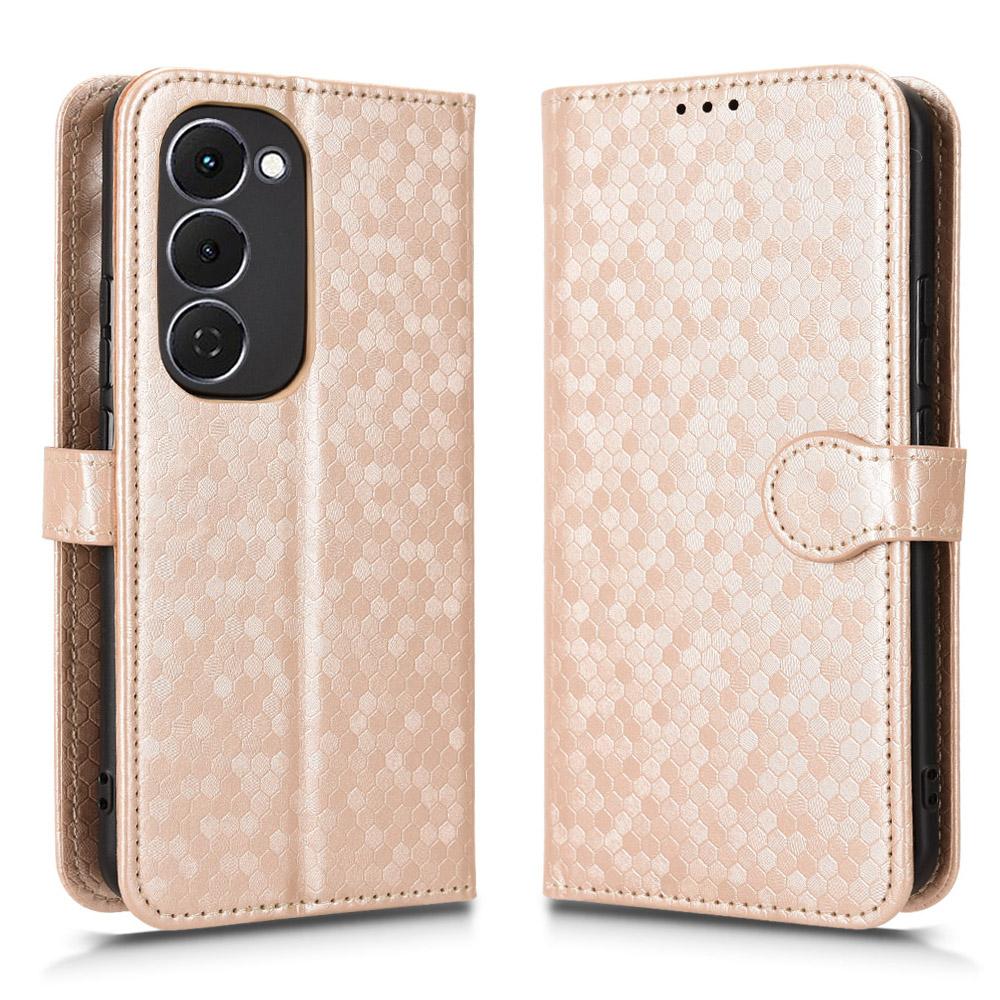Для TECNO Spark 40 Pro+ 4G Чехол-бумажник с тиснением в виде точек из ПУ-кожи с ремешком на запястье