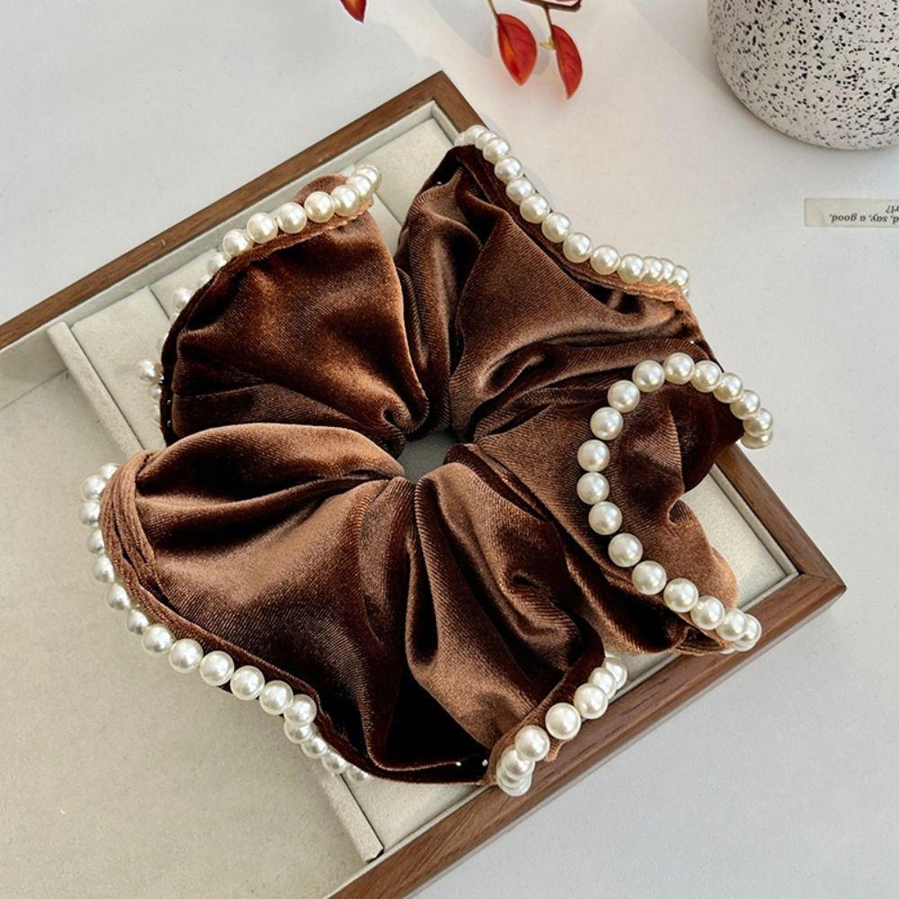 Резинка для волос Толстая кишка Резинка для волос Эластичная резинка для волос Жемчужная веревка для волос Бархатные резинки для волос Путешествия