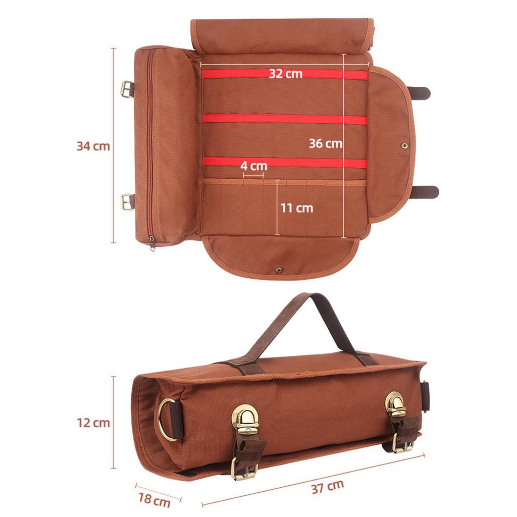 Travel Bartender Bag (Without Tools) Portable Bar Canvas Tool Bag for Carrying Cocktail Shaker Set for Indoor Outdoor