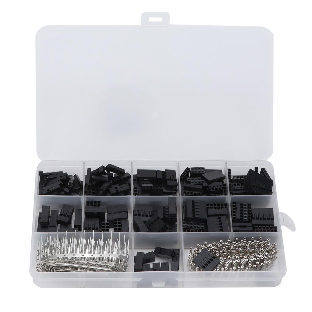 620pcs Wire Jumper Pins Header Male Female Crimp Pins Connector Housing Kit for 18 26AWG Cable