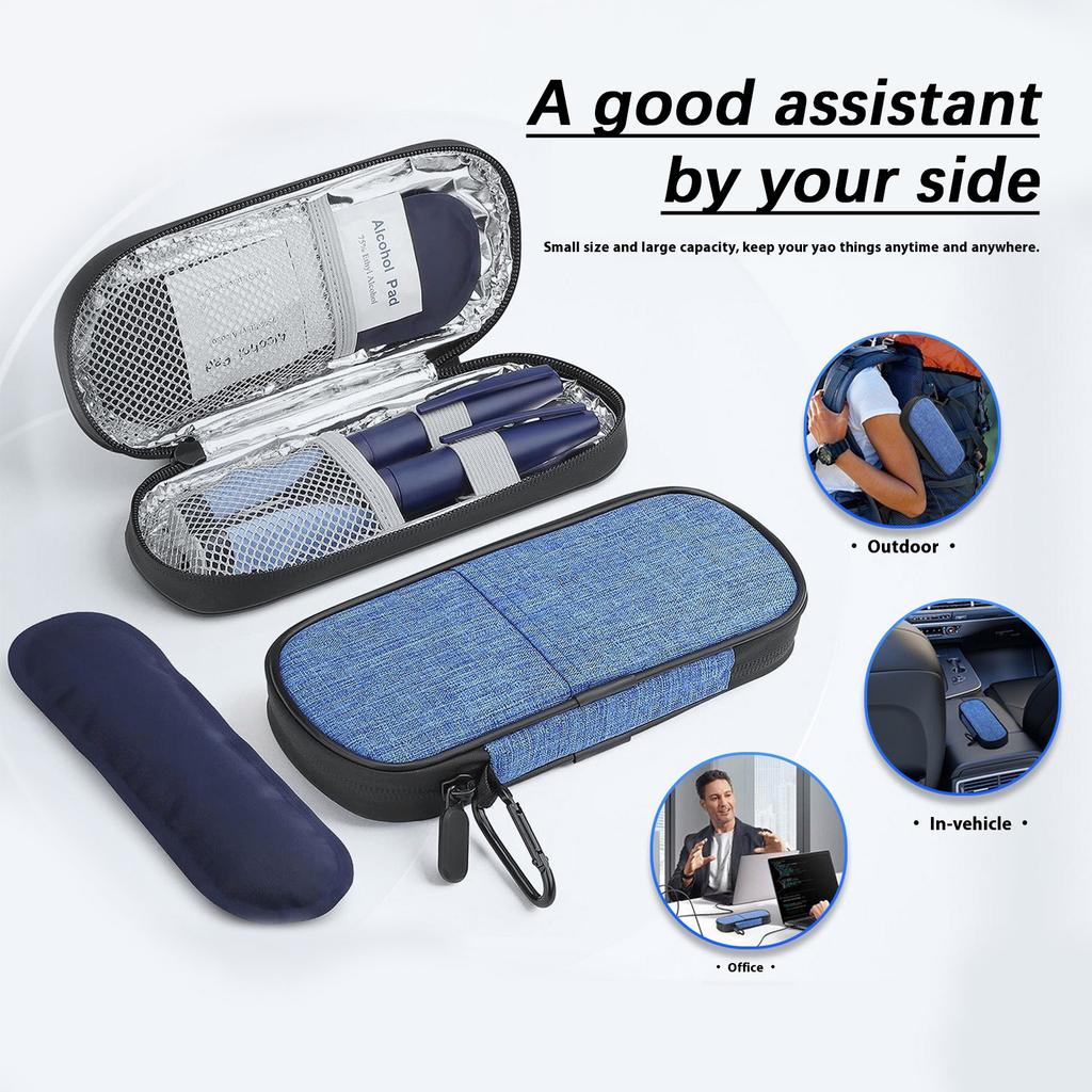 Portable Cooling Bag Thermal Insulated Medicine Case Cooling Organizers for Diabetic Supplies In Travels