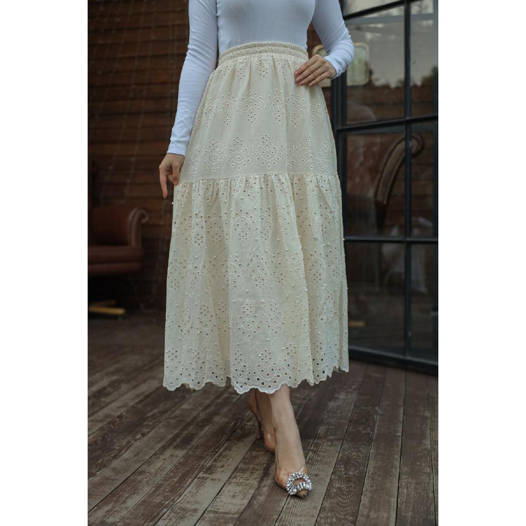 Copy - Scallop Long Summer Skirt