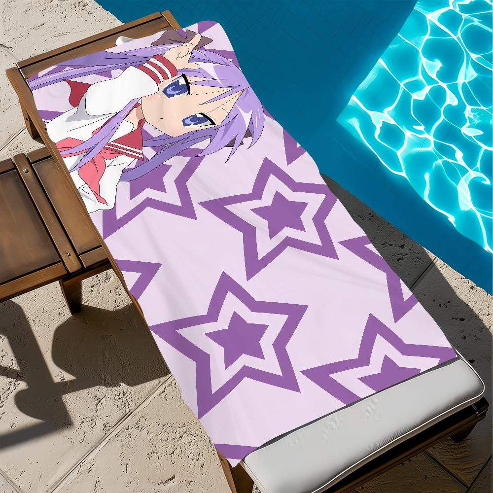 l-lucky anime s-stear Towel Large Quick-Drying Microfiber soft Beach Towel for Travel Fitness Sauna Bathing Camping