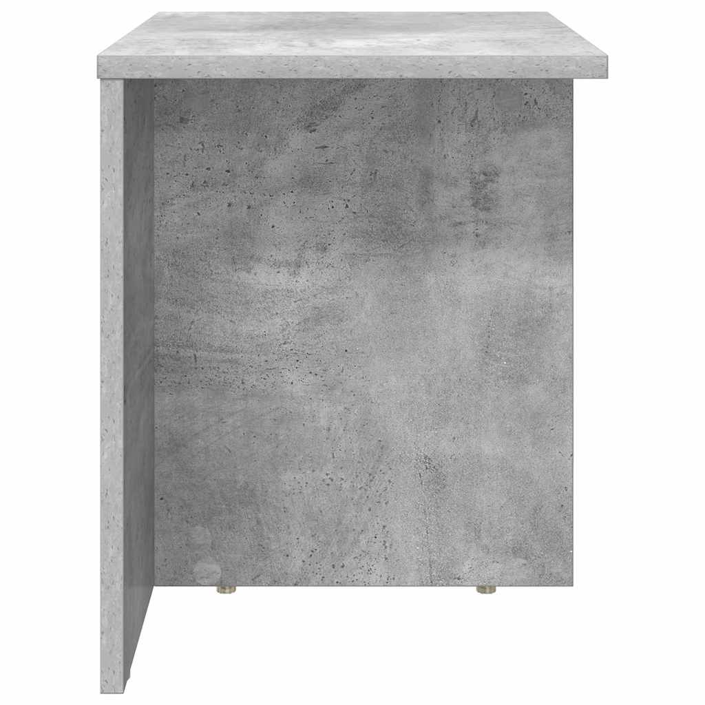 Side Table Concrete Grey 37 x 32 x 40 cm Wood Based Material