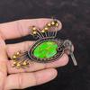 Медный Зеленый Бирюзовый Кулон Медная Проволока Обернутый Кулон Ювелирные Изделия Ручной Работы Из Драгоценных Камней Птица Дизайн Кулон Подарок Для Нее Антикварные Медные Ювелирные Изделия