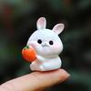 Tiny Resin Animals Figurine Mini Tiger Cat Bunny Cow Miniature Statue for Dollhouse Fairy Garden Terrariums Plant Pot Ornaments Cake Topper