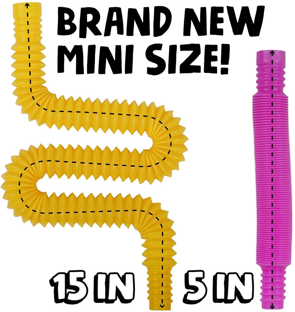 Набор из 4 сенсорных антистресс-игрушек Pop Tube 4 шт. случайных цветов, сверхпрочные, для конструирования, развивающие игрушки для стресса, аутизма, СДВГ