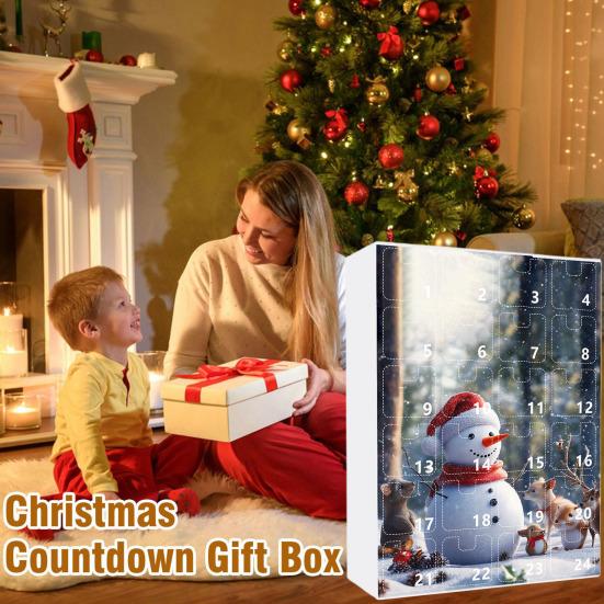 Рождественский снеговик Адвент календарь 24 мини снеговика подвесные украшения обратный отсчет на Рождество