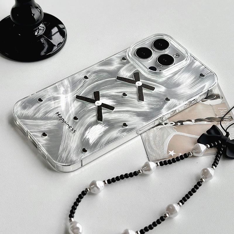 Прозрачный чехол Zhitai Feather Yarn для iPhone 15/13/14 Pro, подходит для 12 и больших отверстий для женщин