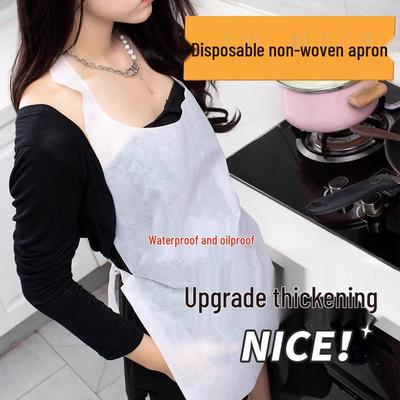 Взрослый одноразовый фартук из нетканого материала для ресторанов хот-пот, раков и барбекю