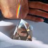 Optical Crystal Pyramid Prism 2.4-Inch Multi-Color Toy and Desktop Decor Used for Physics Science Photography Decoration Adults and Kids