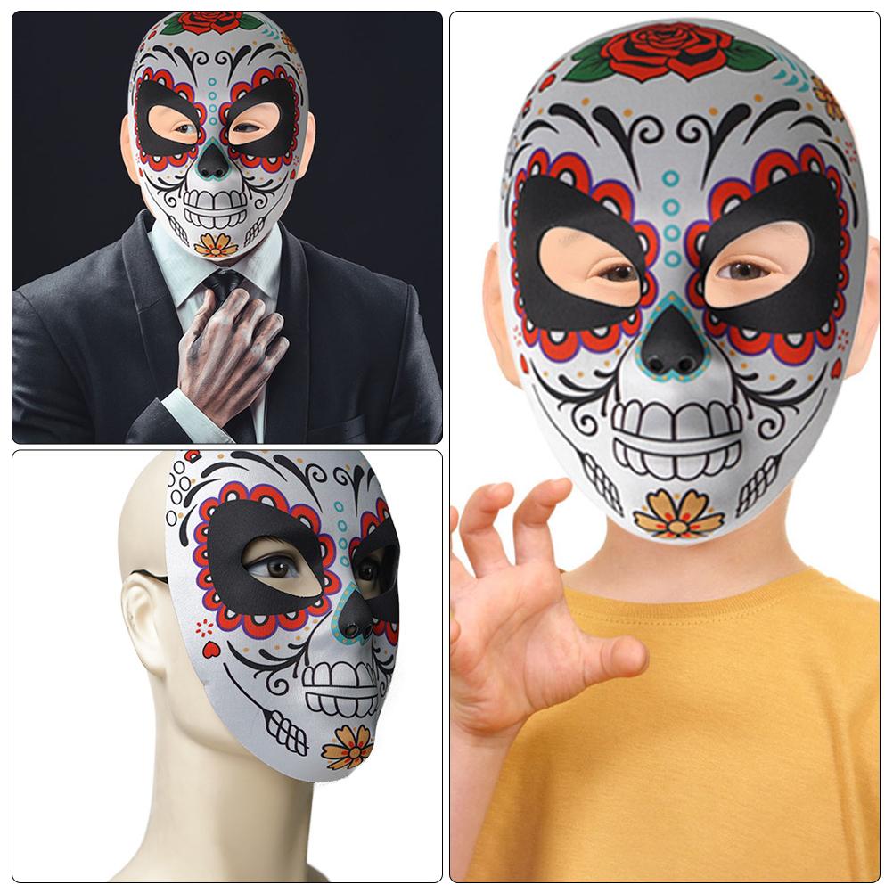 Маски для Дня мертвых, сахарный череп, анфас, Мексиканские вечеринки, маскарадный реквизит, костюм на Хэллоуин для женщин и мужчин