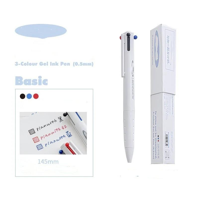 3 в 1 модная минималистичная гелевая ручка креативный дизайн однотонная канцелярская гелевая ручка 0,5 мм цветная ручка для рисования в журнале
