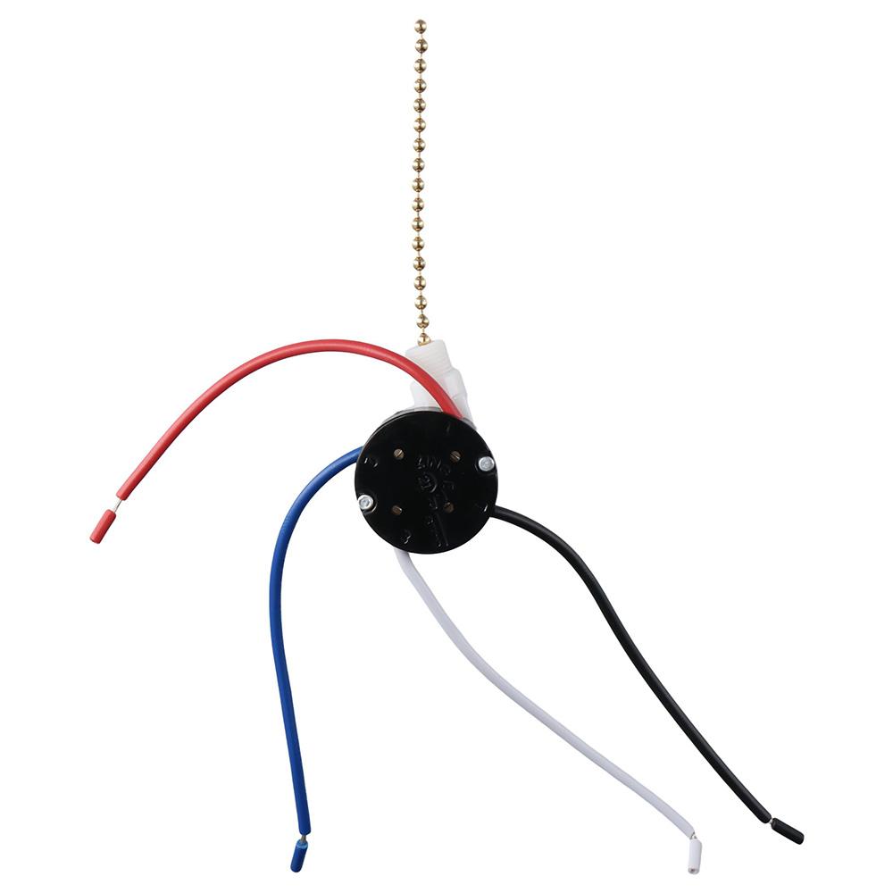 Nickel Ceiling Fan Switch ZE-208s Fan Pull Chain Switch for Fan Light Replacement Light Switch