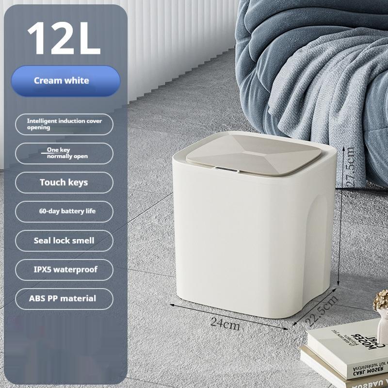 Intelligent Induction Trash Can Auto Bathroom Toilet Covered Eectric Narrow Paper Basket Sandwich Bedroom Toilet Paper Bucket