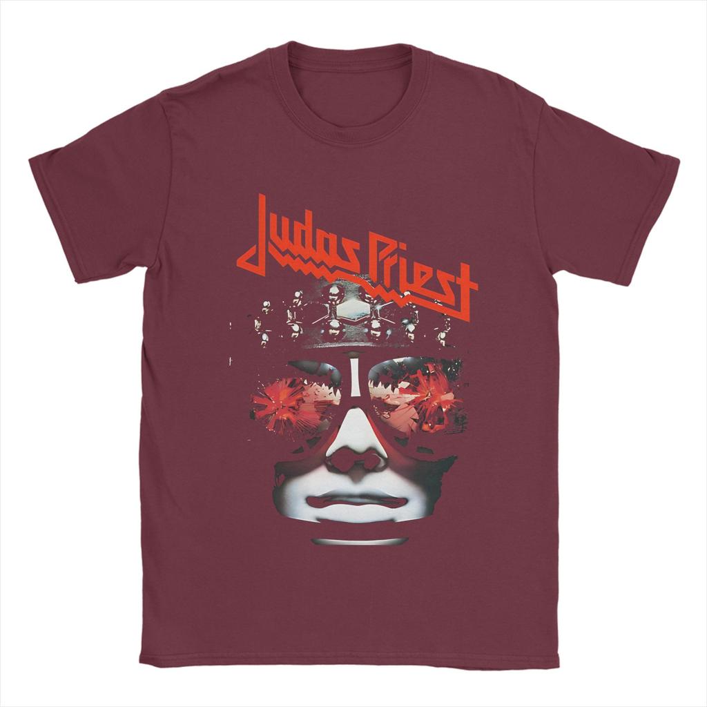 Британский Метал Judas Priest Футболка Пляжная 100% Хлопок Футболки Для Мужчин Хипстер Повседневная Футболка С Коротким Рукавом Винтажная Одежда