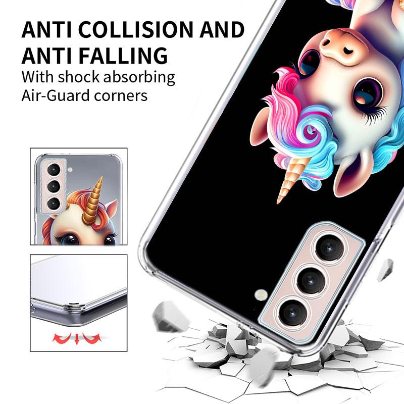 Милый Чехол для Телефона с Единорогом для Samsung A17 A56 A36 A26 A16 A55 A35 A25 A15 A05S Galaxy A71 A51 A41 A31 A21S A70 A50 A40 A30 A2