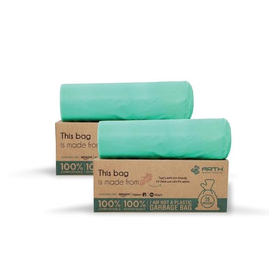 ARTH Dog Poop Bag | 30 Count 15X2 Pack 19x21 Inches | Compostable Poop Bags for Dogs & Cats | Strong & Leak Proof Potty Picker