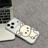 Парный чехол Rilakkuma: Совместим с iPhone 12/14/16/17 Pro Max, Мягкий чехол, Ударопрочный, Интегрированная кнопка камеры.