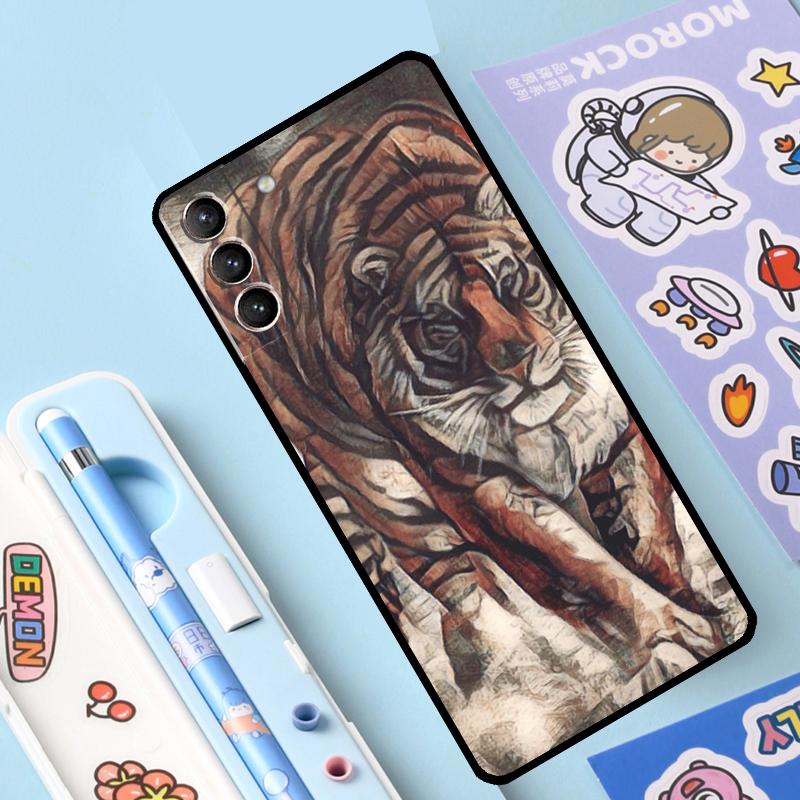 Ferocious Tiger Animal Case For Samsung Galaxy S23 S22 S20 S21 Ultra S8 S9 S10 Note10 Plus Note20 Ultra S20 FE Cover