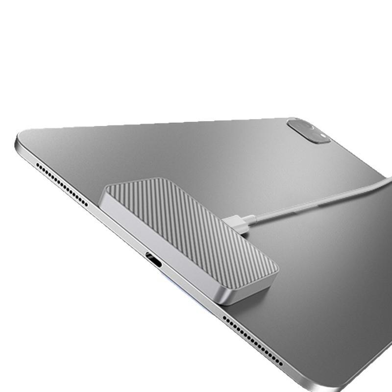 1 шт. Для iPad Pro 13"/11"/12.9" Быстрая зарядка 18 Вт Зарядное устройство с умным разъемом Корпус из алюминиевого сплава Магнитный модуль беспроводной зарядки