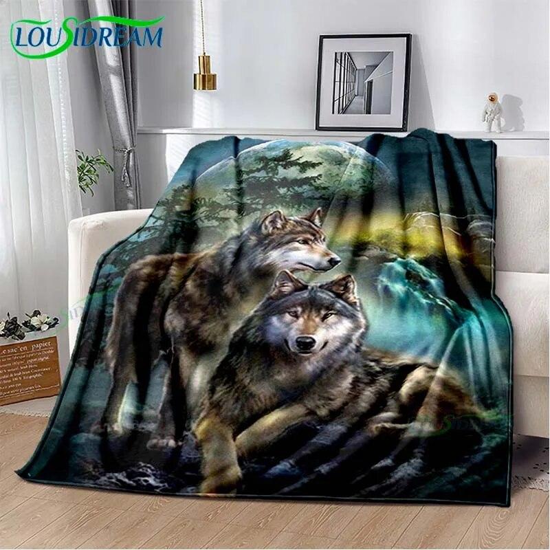 Wolf Throw Blanket Kids Game Sofa Blanket Adults and Children Blanket Blanket for Bed Picnic Blanket Blankets for Beds
