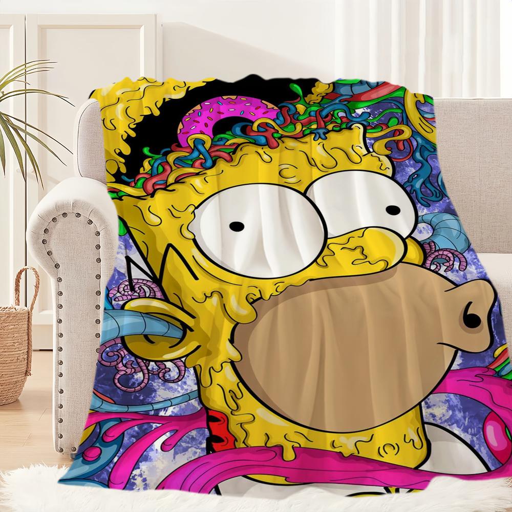 Смешное Мультяшное Одеяло The S-Simpsonss Одеяло для Дивана Дивана Путешествий Дома Пешего Туризма Пикника Постельное Белье Фланелевое Одеяло подарок на день рождения