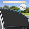 2Pcs Car Side Window Sun Shade Magnet Privacy Curtains UV Reflection Anti Glare UV Block Sunshade for Front/Back Window