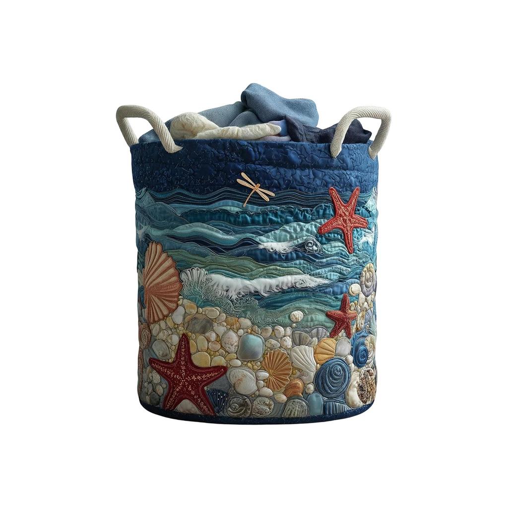 Quilted Laundry Storage Basket, And Suitable For Storing Dirty Clothes.