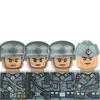 Вторая Мировая Война Военные Немецкие Солдаты Фигурки Шлем Строительные Блоки Армия Пехотинец Воин Артиллерист Броня Пушка Жилет Оружие Кирпичи Игрушки