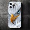 Крутой Мягкий Чехол для Телефона с Белоголовым Орлом для iPhone 16 16E 17 Air 15 Pro Max 14 Plus 13 Mini 11 12 7 Черная Задняя Панель