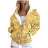 Женская толстовка с длинным рукавом и принтом, куртка с карманом и длинными рукавами, пальто с капюшоном на молнии, осень