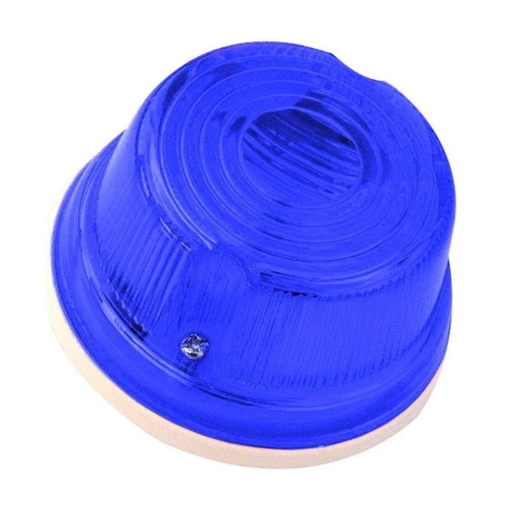 24V Round Flashers Light Universal Vehicle for Truck Tractor Bus,Iseki,Yanmar Red emergency roadside flashers Light Blue | 2 Pieces