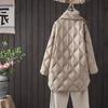 МОДА зимняя новая белая утиная пуховая литературная ретро-пуховик средней длины женская легкая повседневная свободная женская куртка модная
