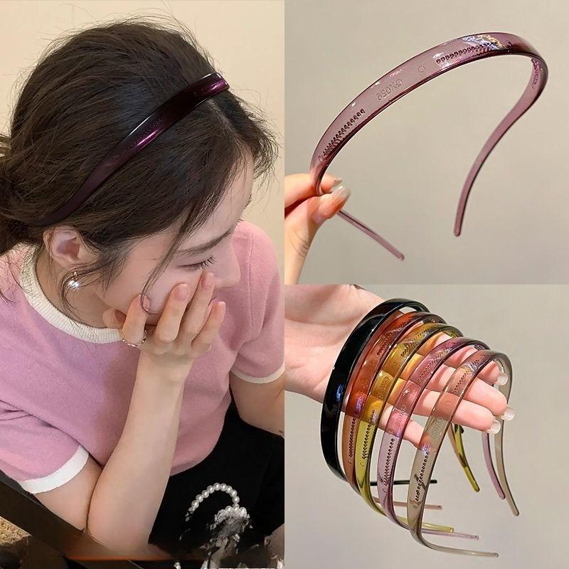 Модная форма оправы солнцезащитных очков Акриловые повязки для волос для женщин Зубчатая повязка на голову Противоскользящий бесследный обруч для волос Аксессуары для волос