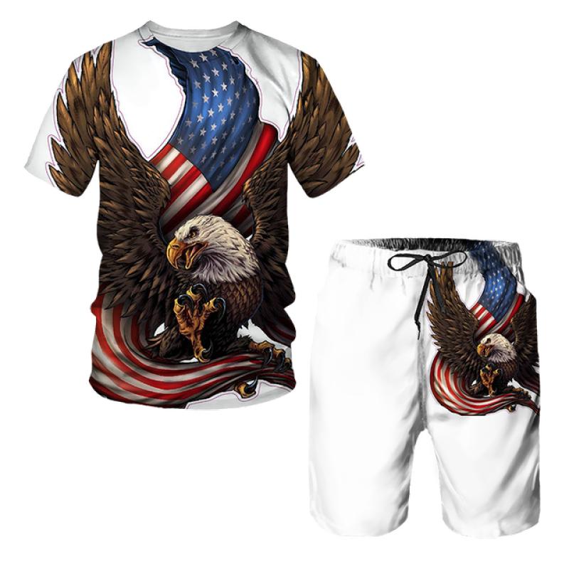 Creative Eagle USA Flag 3D шорты для доски плавки летние мужские комплект из двух предметов пляжные шорты для плавания повседневные короткие брюки пляжная одежда